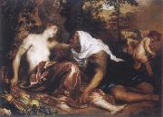 Anthony Van Dyck The funf senses with landscape oil painting artist